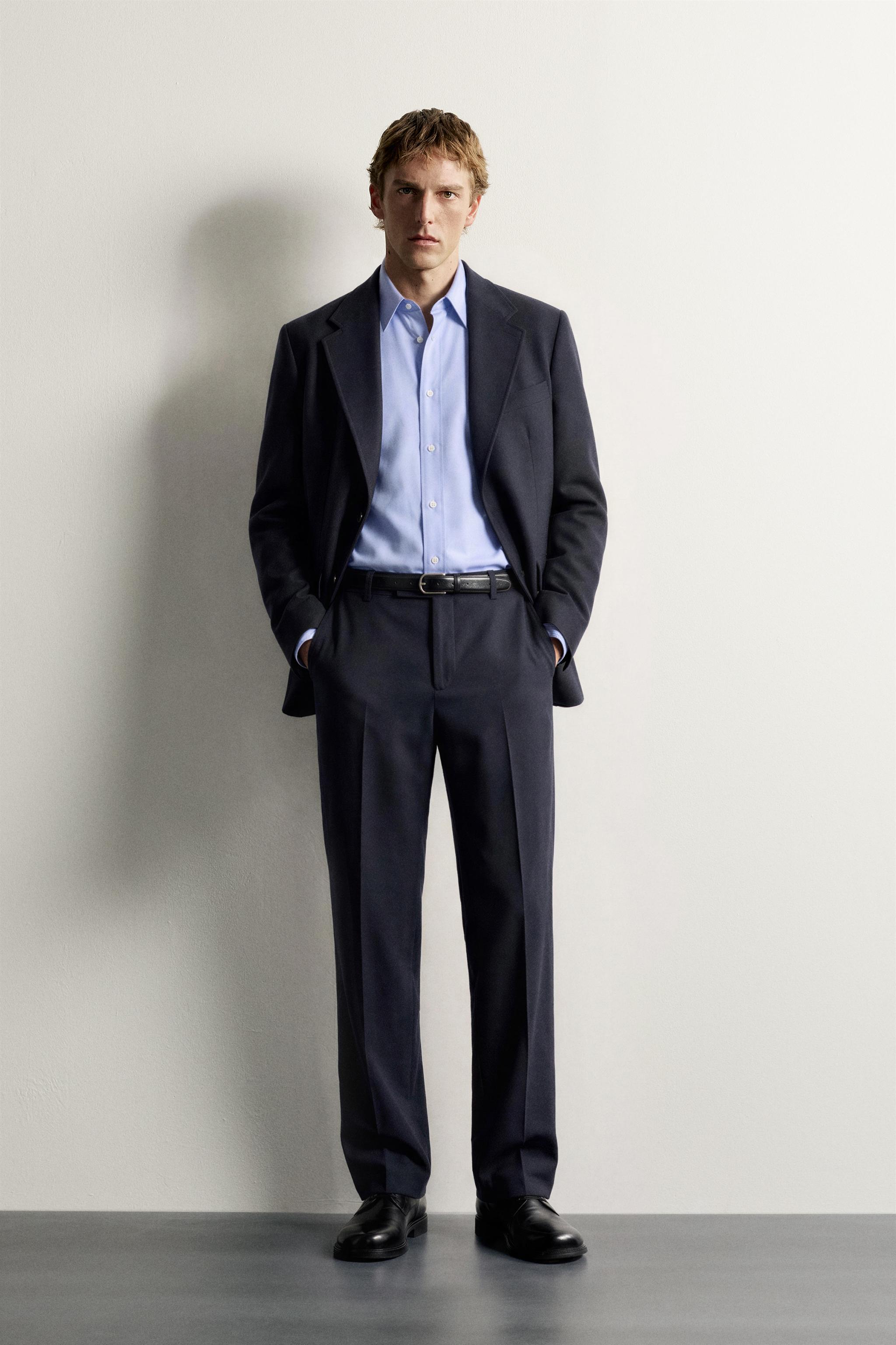 AARON LEVINE X ZARA 100% WOOL SUIT TROUSERS